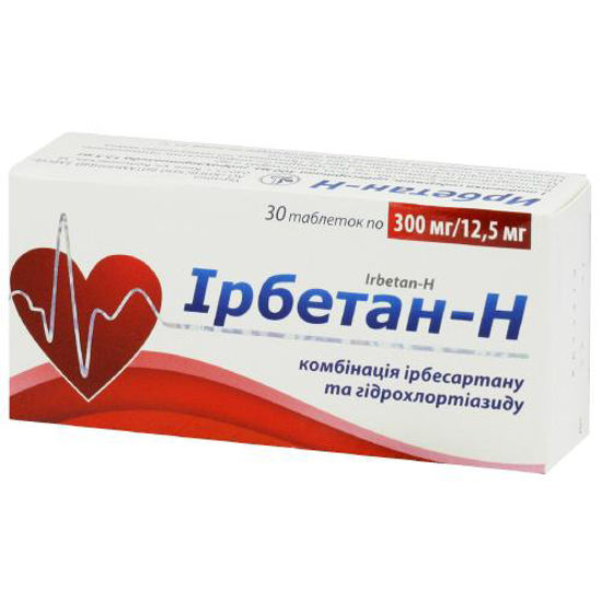 Ірбетан-Н таблетки 300 мг/12.5 мг №30